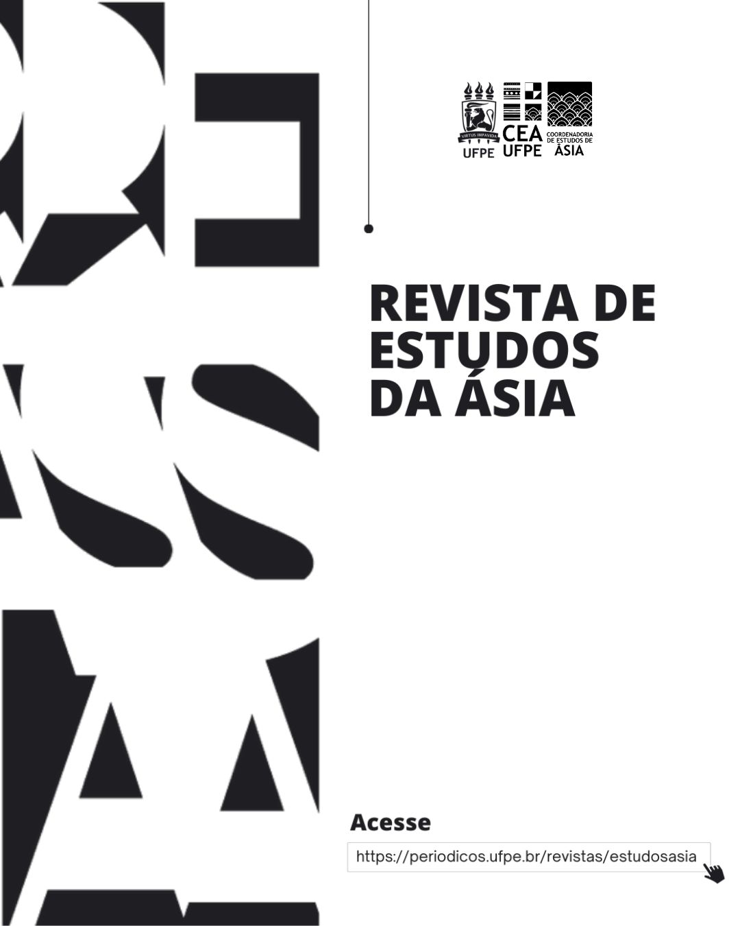 Capa da REA, com o escrito estilizado em preto do lado esquerdo e logos da CEÁSIA, do CEA e da UFPE no lado direito no topo