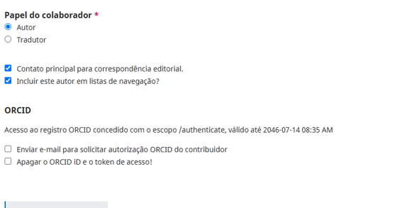 Validacao ORCID